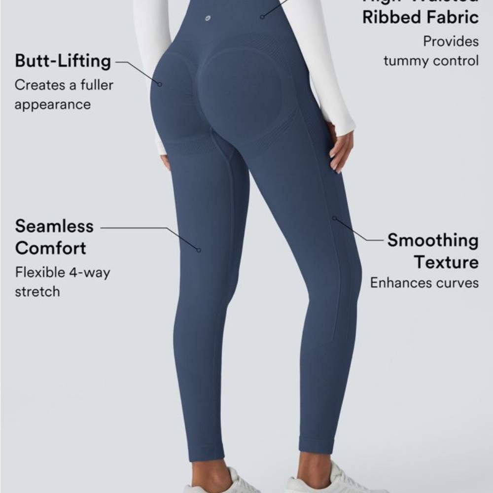 Halara Seamless Flow High Waisted Tummy Control Butt Lifting Yoga Leggings S